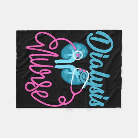 Dialyse Nefrologie Nefrologie Dialyseteam Fleece Deken (Voorkant (Horizontaal))