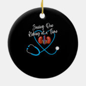 Dialyse Nefrologie Nierziekte Mislukking Keramisch Ornament (Achterkant)