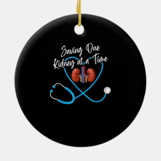 Dialyse Nefrologie Nierziekte Mislukking Keramisch Ornament (Achterkant)