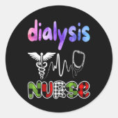 Dialyse Nefrologie Nierziekte Verpleegkunde 1 Ronde Sticker (Voorkant)