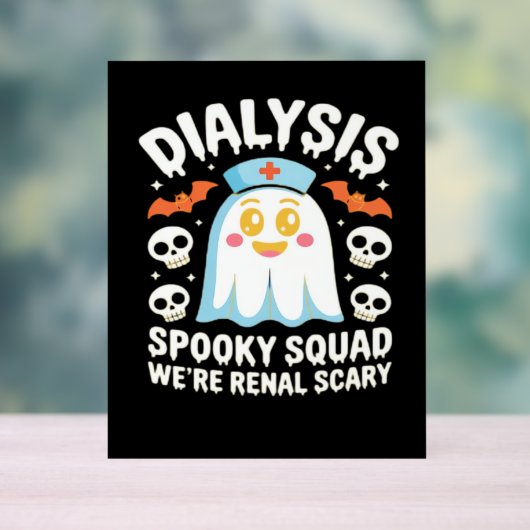 Dialyse nefrologie verpleegster Schattige Hallowee Acryl Bord (Neutraal)