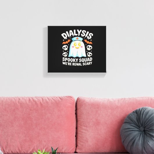 Dialyse Nefrologie Verpleegster Schattige Hallowee Canvas Afdruk (Insitu (Woonkamer))