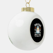 Dialyse Nefrologie Verpleegster Schattige Hallowee Keramische Bal Ornament (Links)