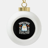 Dialyse Nefrologie Verpleegster Schattige Hallowee Keramische Bal Ornament (Voorkant)