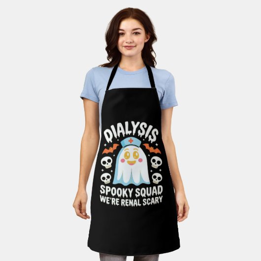 Dialyse Nefrologie Verpleegster Schattige Hallowee Schort (Gedragen)