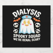 Dialyse Nefrologie Verpleegster Schattige Hallowee Sparkling Wijnetiket (Enkel label)