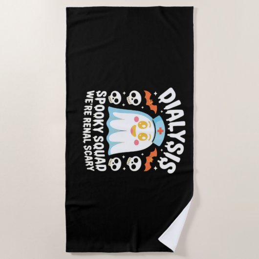 Dialyse Nefrologie Verpleegster Schattige Hallowee Strandlaken (Voorkant)