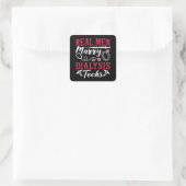 Dialyse Nurse Echte Mannen Dialyse Tech Vierkante Sticker (Tas)