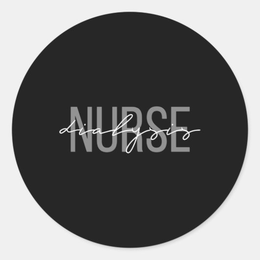 Dialyse Nurse Nefrologie Verharding Ronde Sticker (Voorkant)