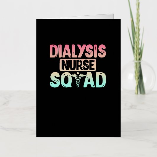 Dialyse Nurse Squad Cute Dialyse Nursing Nieren Folie Wenskaart (Voorkant)