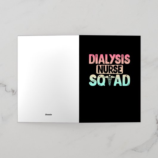 Dialyse Nurse Squad Cute Dialyse Nursing Nieren Folie Wenskaart (Buiten Laag)