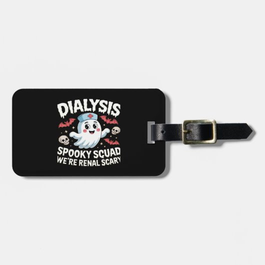 Dialyse Spooky Squad Nier Halloween Nephrologie N Bagagelabel (Voorkant horizontaal)