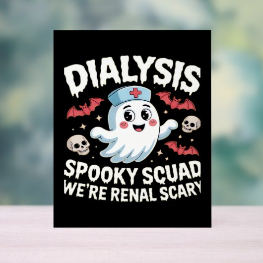 Dialyse Spooky Squad Renale Halloween Nefrologie N Acryl Bord (Neutraal)