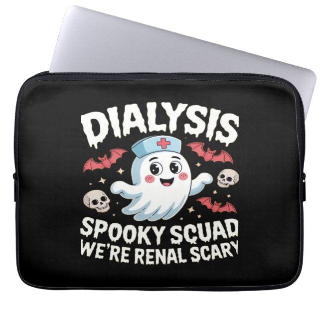 Dialyse Spooky Squad Renale Halloween Nefrologie N Laptop Sleeve (Voorkant)
