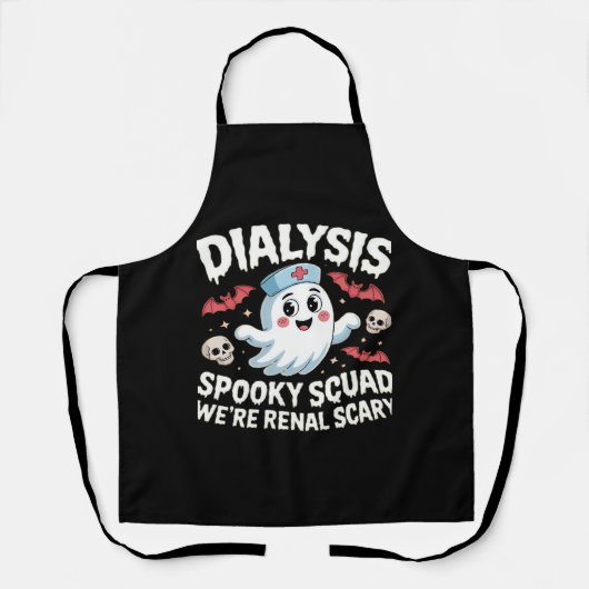 Dialyse Spooky Squad Renale Halloween Nefrologie N Schort (Voorkant)