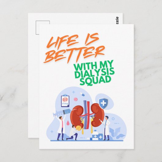 Dialyse Squad Briefkaart (Voorkant / Achterkant)