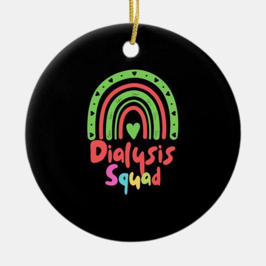 Dialyse Squad Grappige Nefrologie Hemodialyse Verp Keramisch Ornament (Voorkant)