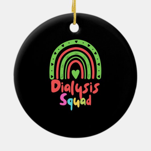 Dialyse Squad Grappige Nefrologie Hemodialyse Verp Keramisch Ornament (Achterkant)