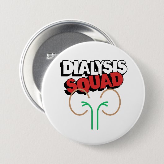 Dialyse Squad Ronde Button 7,6 Cm (Voorkant /achterkant)