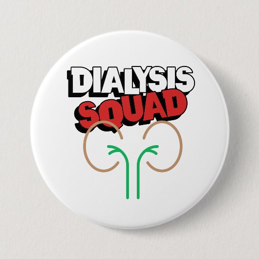 Dialyse Squad Ronde Button 7,6 Cm (Voorkant)