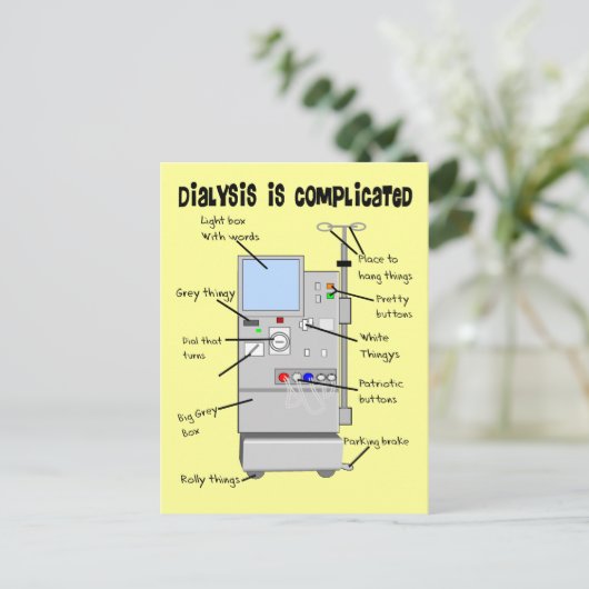 Dialyse-/Tech Funny-cadeautjes Briefkaart (Staand voorkant)