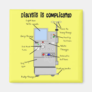 Dialyse-/Tech Funny-cadeautjes Magneet