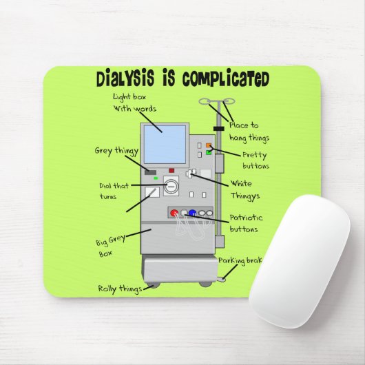 Dialyse-/Tech Funny-cadeautjes Muismat (Met muis)