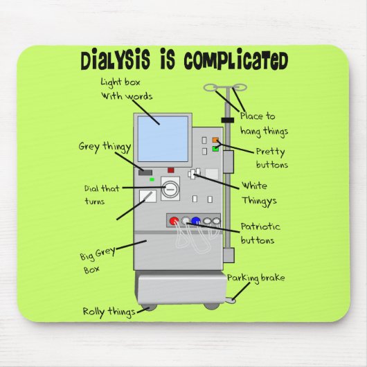 Dialyse-/Tech Funny-cadeautjes Muismat (Voorkant)