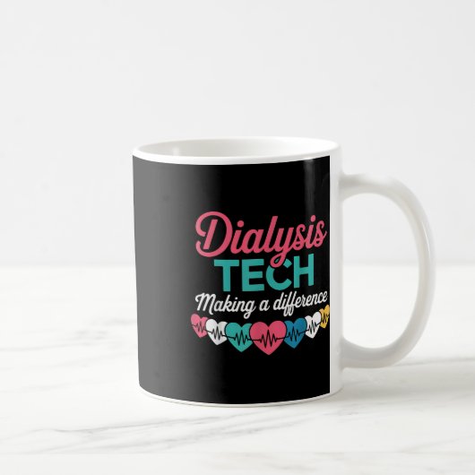 Dialyse Tech Maakt Een Verschil Technicus Hart Koffiemok (Rechts)