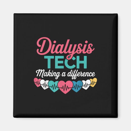 Dialyse Tech Maakt Een Verschil Technicus Hart Magneet (Voorkant)