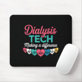 Dialyse Tech Maakt Een Verschil Technicus Hart Muismat (Met muis)