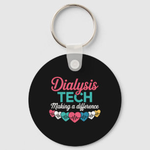 Dialyse Tech Maakt Een Verschil Technicus Hart Sleutelhanger