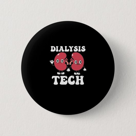 Dialyse Tech Retro Groovy Ronde Button 5,7 Cm (Voorkant)