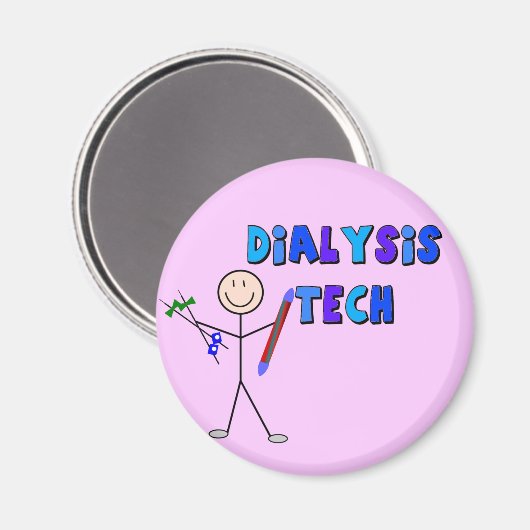 Dialyse Tech STICK MAN Design Magneet (Voorkant / Achterkant)