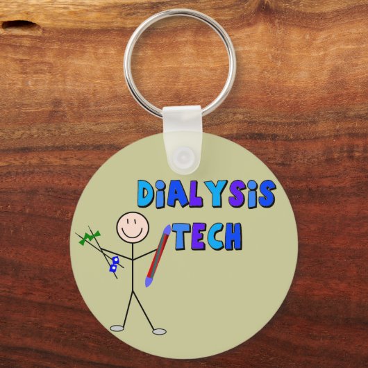 Dialyse Tech STICK MAN Design Sleutelhanger (Voorkant)