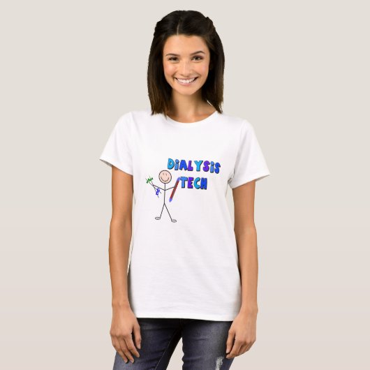 Dialyse Tech STICK MAN Design T-shirt (Voorkant volledig)