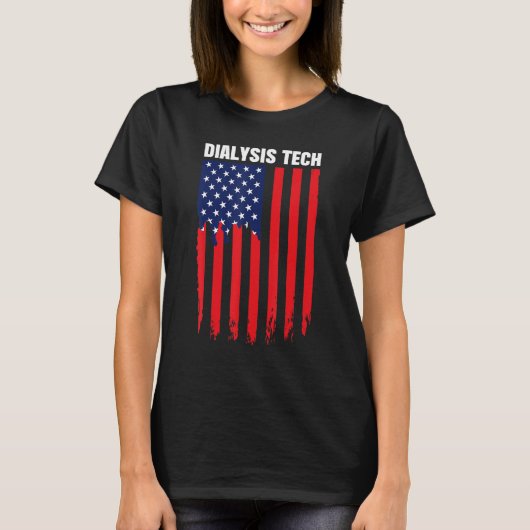 Dialyse-technicus Amerikaanse Nephrology Tech T-shirt (Voorkant)