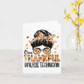Dialyse technicus een dankbare Thanksgiving Herfst Kaart (Gele Bloem)