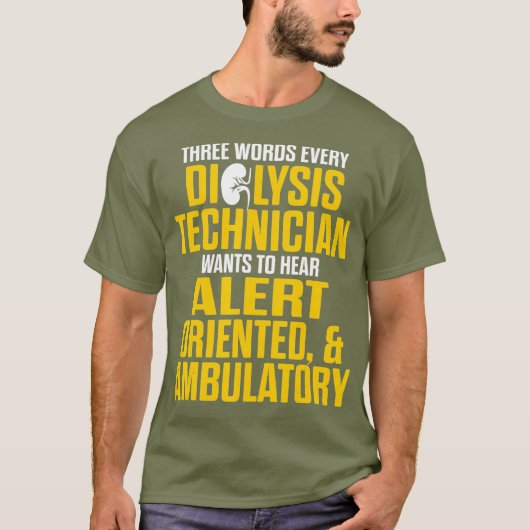 Dialyse Technicus-georiënteerde nefrologie T-shirt (Voorkant)