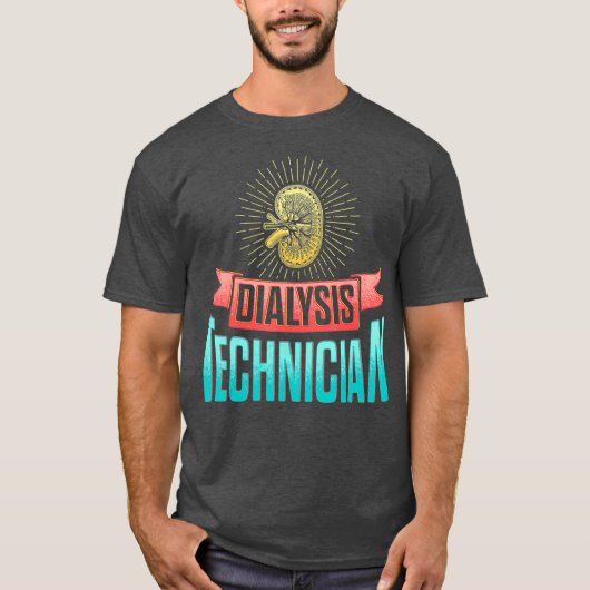 Dialyse technicus info nefrologie t-shirt (Voorkant)