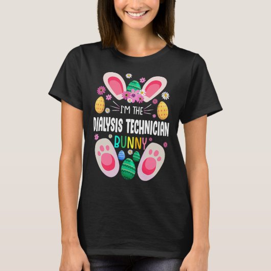 Dialyse Technicus leraar Bunny Paasdag Rabbi T-shirt (Voorkant)