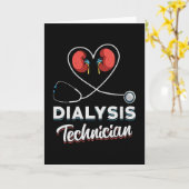 Dialyse-technicus Love Neurse Nephrology Tech Kaart (Gele Bloem)