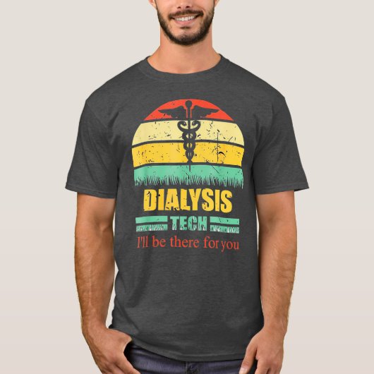 Dialyse technicus moet mijn hart koel zien t-shirt (Voorkant)