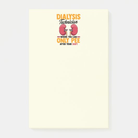 Dialyse Technicus Nefrologie Nieren Post-it® Notes (Voorkant)