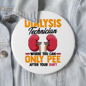 Dialyse Technicus Nefrologie Nieren Ronde Button 6,0 Cm (In situ)