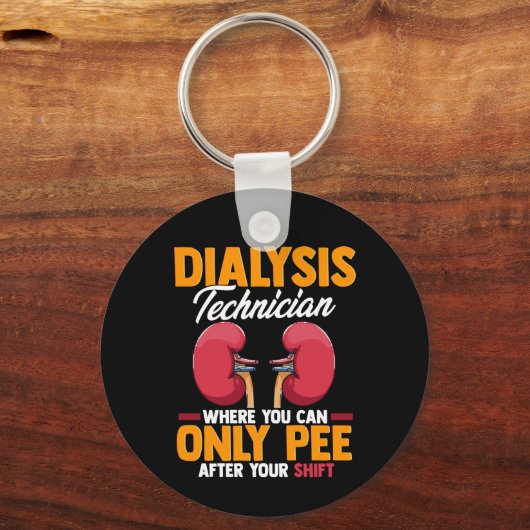 Dialyse Technicus Nefrologie Nieren Sleutelhanger (Voorkant)