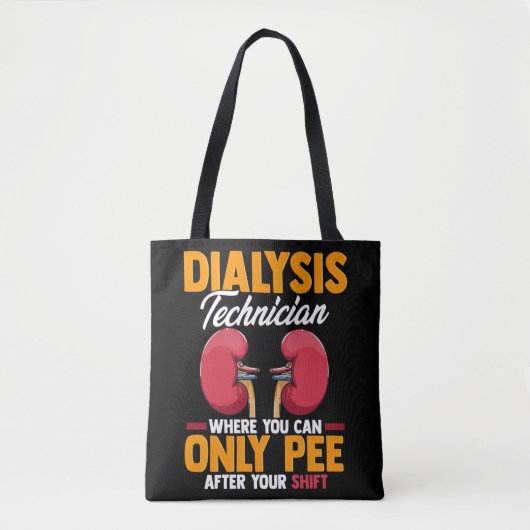 Dialyse Technicus Nefrologie Nieren Tote Bag (Voorkant)