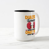 Dialyse Technicus Nefrologie Nieren Tweekleurige Koffiemok (Voorkant rechts)