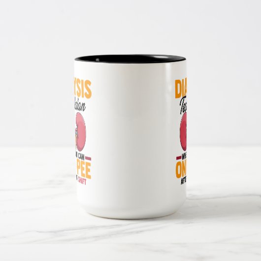 Dialyse Technicus Nefrologie Nieren Tweekleurige Koffiemok (Center)