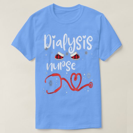 Dialyse Technicus Nephrology Neurse Kerstmis 202 T-shirt (Design voorkant)
